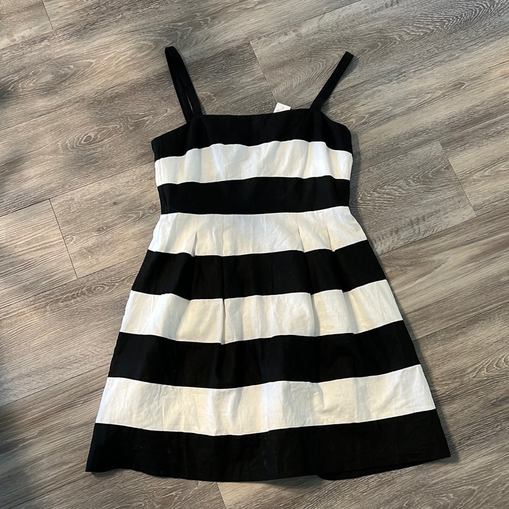 NWT Black and white striped Loft dress